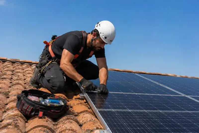 Maintenance et monitoring de panneaux solaires à Marsonnas